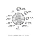 Flat Back Crystal Rhinestones Round Gems For Nail Art And Craft Glue Fix - Silver Hematite