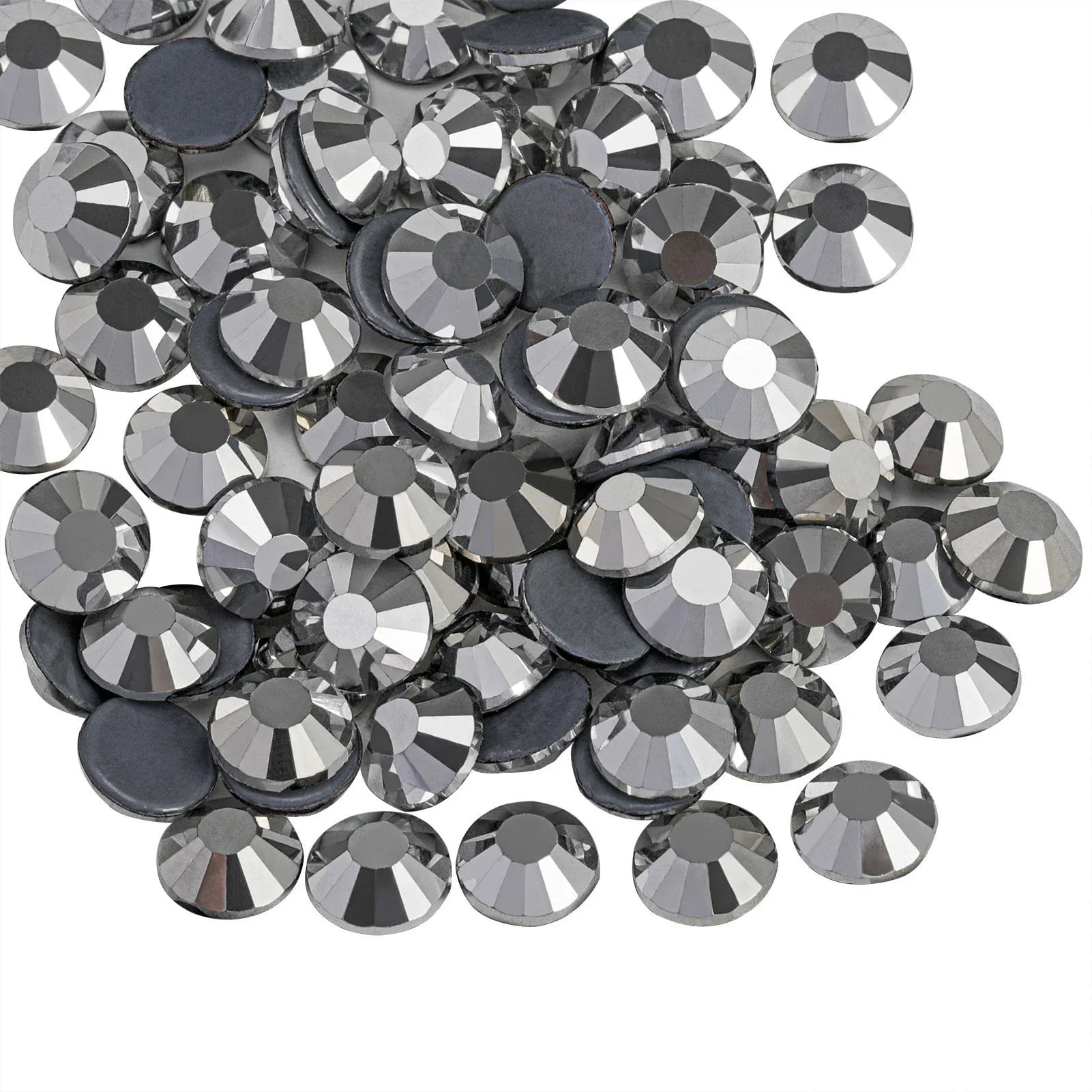 Hotfix Rhinestones, Crystal Rhinestones for Crafts Clothes DIY Decoration- Silver Hematite
