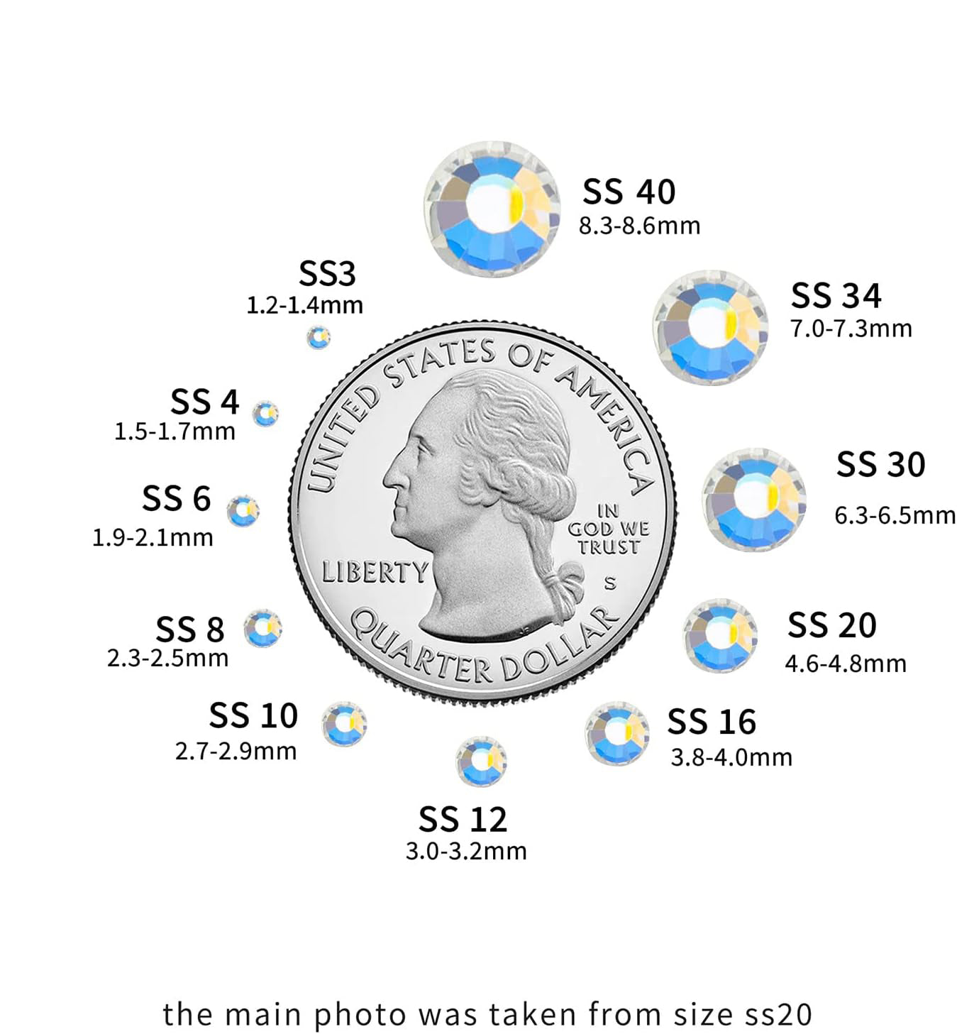 Hotfix Rhinestones, Crystal Rhinestones for Crafts Clothes DIY Decoration-Starry Sky