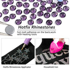 Hotfix Rhinestones, Crystal Rhinestones for Crafts Clothes DIY Decoration-Tanzanite