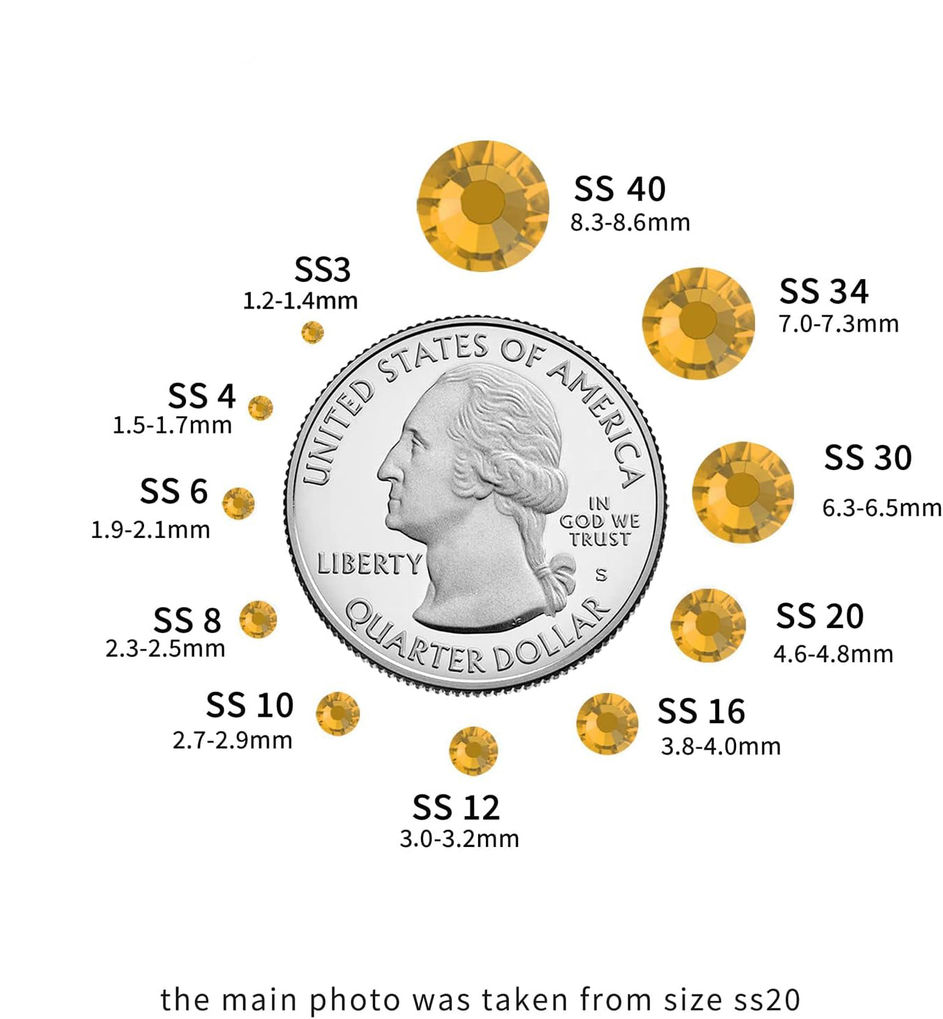 Hotfix Rhinestones, Crystal Rhinestones for Crafts Clothes DIY Decoration-Topaz