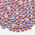 Flat Back Crystal Rhinestones Round Gems For Nail Art And Craft Glue Fix - Topaz AB