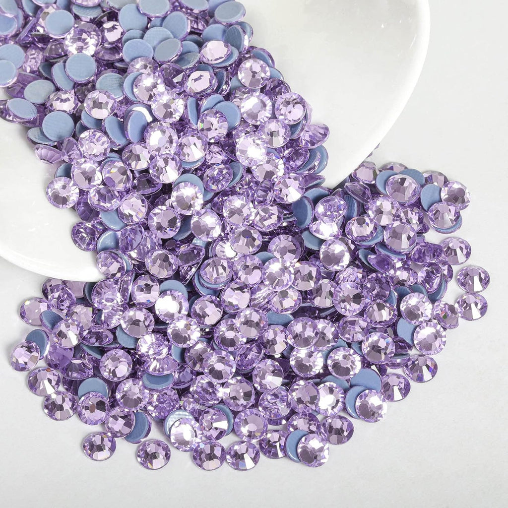 Hotfix Rhinestones, Crystal Rhinestones for Crafts Clothes DIY Decoration-Violet