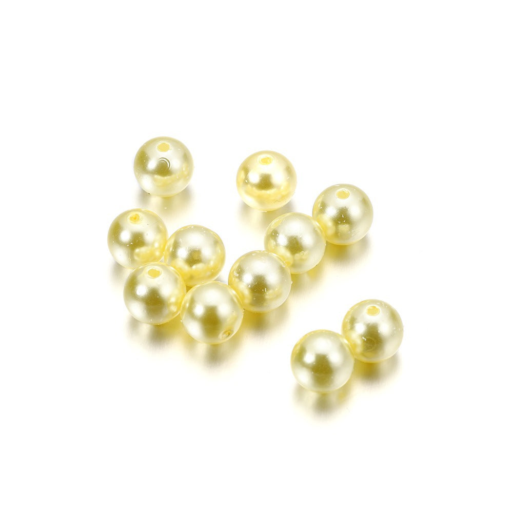 Pearl Beads with Hole, 5 Size Pearls for Crafts, Round Loose Pearl Beads for Jewelry Making, Pearls for Jewelry Making, Decoration, DIY Crafts, Stuffing