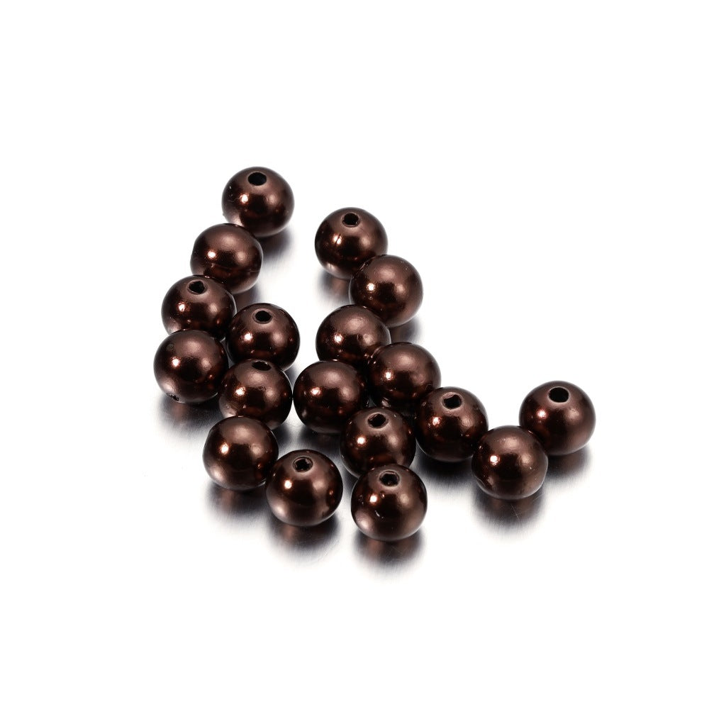 Pearl Beads with Hole, 5 Size Pearls for Crafts, Round Loose Pearl Beads for Jewelry Making, Pearls for Jewelry Making, Decoration, DIY Crafts, Stuffing