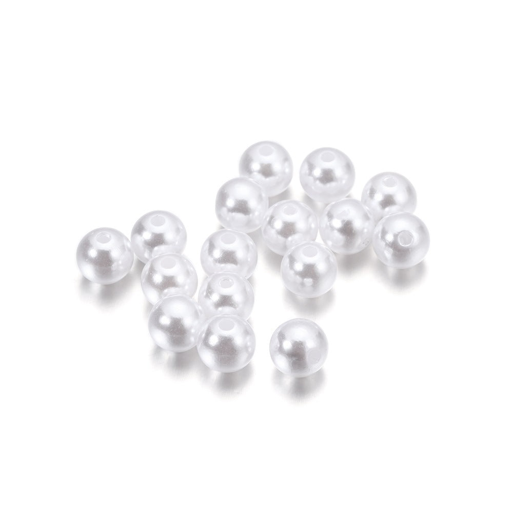 Pearl Beads with Hole, 5 Size Pearls for Crafts, Round Loose Pearl Beads for Jewelry Making, Pearls for Jewelry Making, Decoration, DIY Crafts, Stuffing
