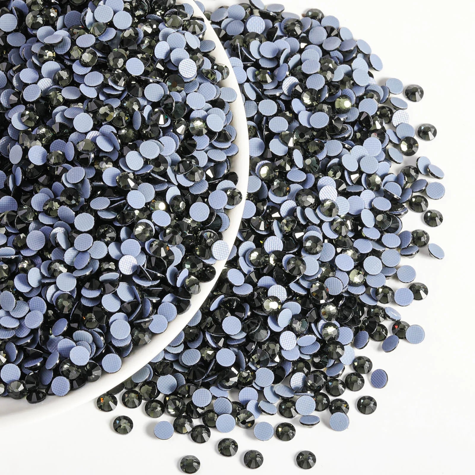Hotfix Rhinestones Bulk, Hot Fix Rhinestones for Crafts Clothes DIY Decoration, Black Diamond
